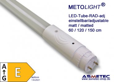 METOLIGHT LED-Röhre-060-10-RAD-adj, 60 cm, kaltweiß, matt, einstellbarer Sensor